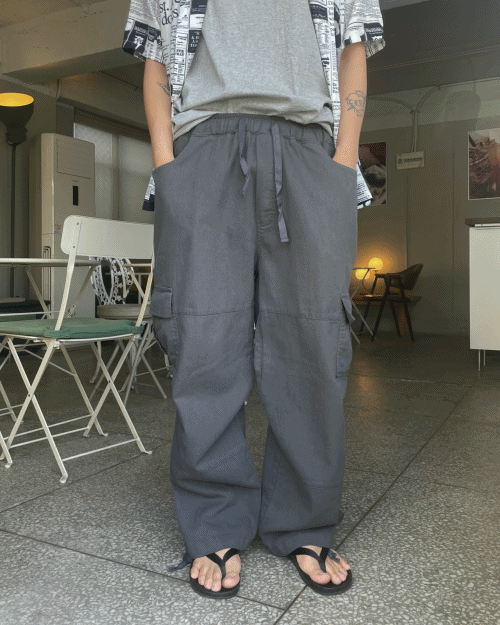 cotton cargo badning pants (3colors)