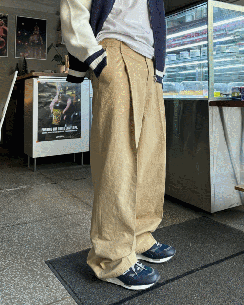 daily wide cotton pants (4colors)