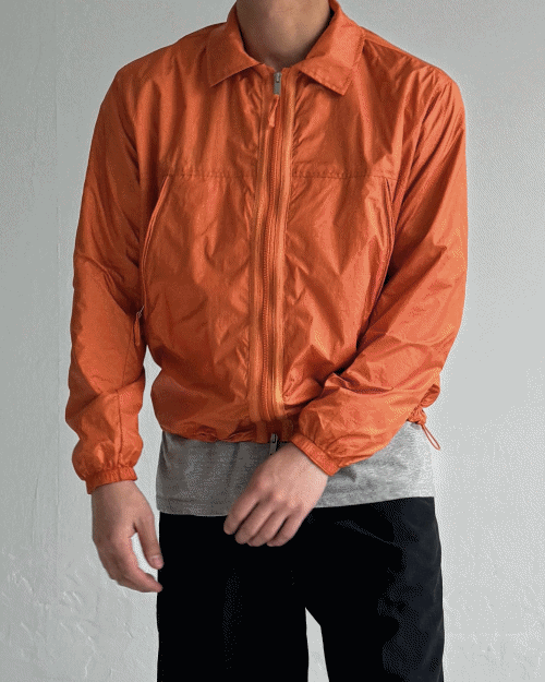 oily nylon short jacket (3colors)
