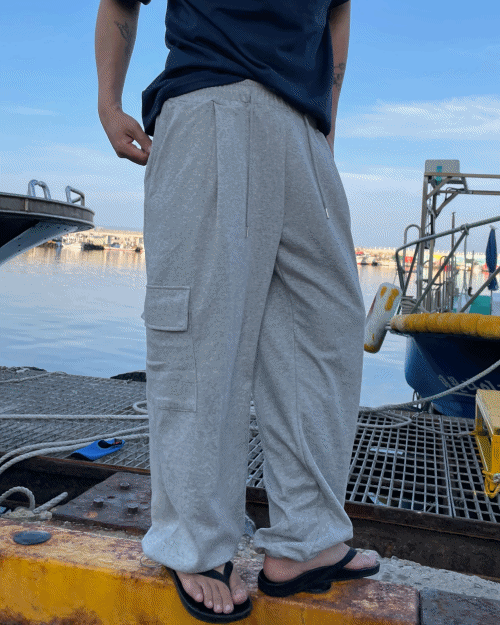 cargo sweat pants (3colors)