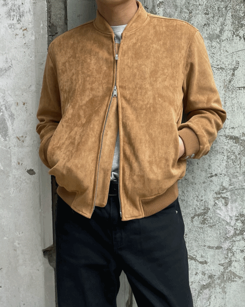suede blouson jacket (2colors)